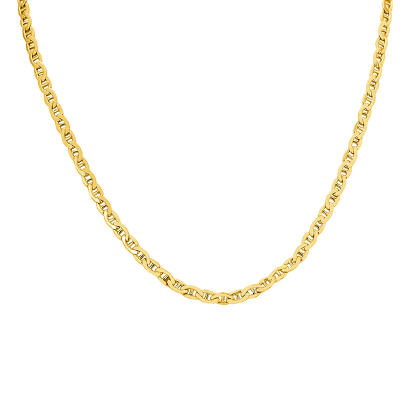 14K Yellow Gold Filled 4.2MM Mariner Link Chain with Lobster Clasp - 18 Inch